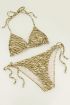 Groene zebra triangle bikini set