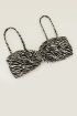 Zwart wit bikini top zebra print