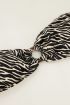 Zwart wit bikini top zebra print