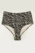 Zwart-wit bikini broekje hoog zebra