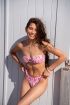 Bikini top met ring en colourful print 
