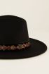Black fedora hat with floral band | My Jewellery