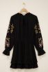 Black muslin dress with embroidery | My Jewellery