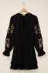Black muslin dress with embroidery | My Jewellery