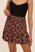 Black skirt with pink & brown floral print | My Jewellery
