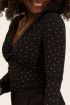 Zwarte top met knoop & studs | My Jewellery