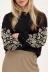 Black sweater with crochet sleeves | My Jewellery