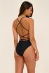 Black swimsuit with criss-cross straps & open back | My Jewellery