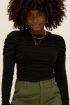 Zwarte gedrapeerde top | My Jewellery