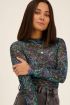 Zwarte mesh top met gekleurde paisley print | My Jewellery