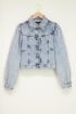 Blauw denim jacket met pofmouw