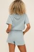 Blauw short van wafelstof | My Jewellery