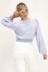 Lichtblauwe top met lange mouw en smock
