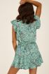 Blauwe bloemenprint skort met ceintuur | My Jewellery