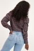 Blauwe blouse met bloemenprint