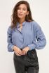 Blauwe blouse met smock | My Jewellery