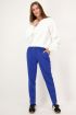 Blauwe pantalon met persvouwen