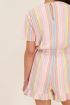 Blauwe playsuit met gekleurde strepen | My Jewellery