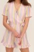 Blauwe playsuit met gekleurde strepen | My Jewellery