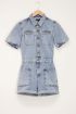 Blauwe spijker playsuit met knopen | My Jewellery
