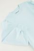 Blauwe sweater met korte pofmouw