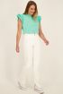 Turquoise top met volants | My Jewellery