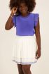 Blauwe top met broderie & volants | My Jewellery