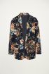 Blazer bloemenprint donkerblauw, Jasjes