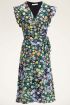 Midi overslagjurk blauwe bloemenprint | My Jewellery