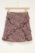 Multikleur rok met ruffles en bloemenprint