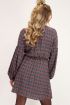 Blauwe jurk met bloemenprint