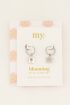 Oorbellen met bloem & rose quartz steen | My Jewellery
