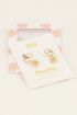 Oorbellen met bloem & rose quartz steen | My Jewellery