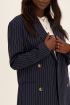 Blauwe blazer met witte krijtstreep | My Jewellery