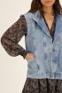 Blauw denim gilet met zakken | My Jewellery