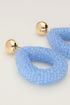 Blue statement earrings with rhinestones  |  My Jewellery