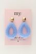 Blue statement earrings with rhinestones  |  My Jewellery
