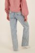 Blauwe wijdvallende jeans met rafels | My Jewellery