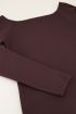 Bruine top met boothals My Jewellery