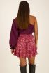 Bordeaux rode one shoulder mousseline top | My Jewellery