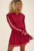 Bordeaux rode blouse met embroidery rand | My Jewellery
