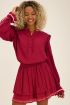 Bordeaux rode rok met embroidery rand | My Jewellery