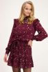 Bordeaux red top with paisley print