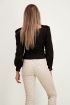 Zwarte blouse met pofmouwen, puff sleeves My Jewellery