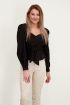 Zwarte blouse met pofmouwen, puff sleeves My Jewellery