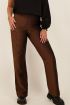 Bruine glitter straight fit broek | My Jewellery