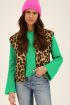 Bruin gilet met panterprint | My Jewellery