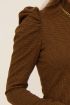 Bruine top met ruiten & pofmouwen | Tops | My Jewellery