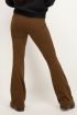 Bruine flared broek met ruiten