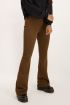 Bruine flared broek met ruiten